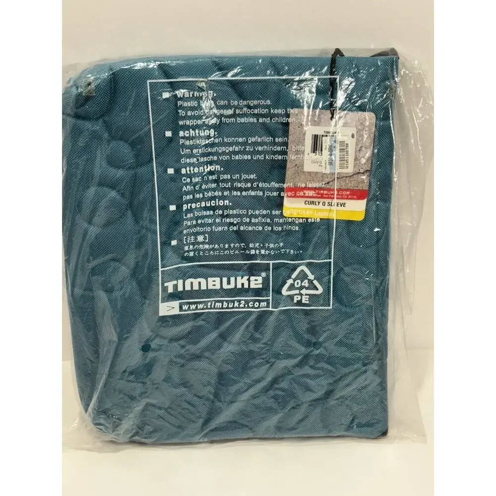 Timbuk2 Quilted Curly Q Laptop Sleeve Blue Computer Case Peacock M Brand‎ New